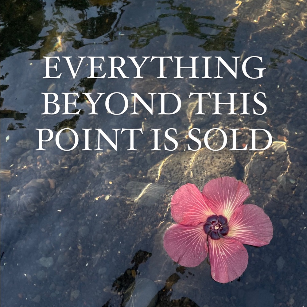 EVERYTHING BEYOND THIS POINT IS SOLD